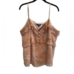 Express Camisole Top Ruffle Pearls Fairy Coquette Feminine Romantic Size XL